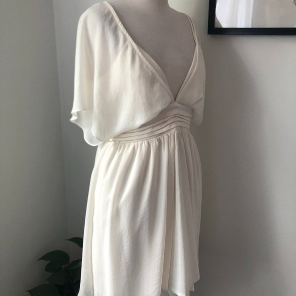 Cooper St Off White V Neck Grecian Style Boho Dress Size 12 New w Tags $149 - Picture 8 of 12